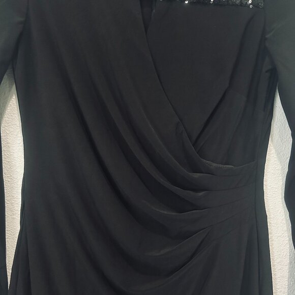 LAUREN by RALPH LAUREN Women's Sequined-Yoke Jersey Dress - Picture 6 of 7